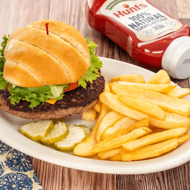 Half-Pound Pochuck Burger.