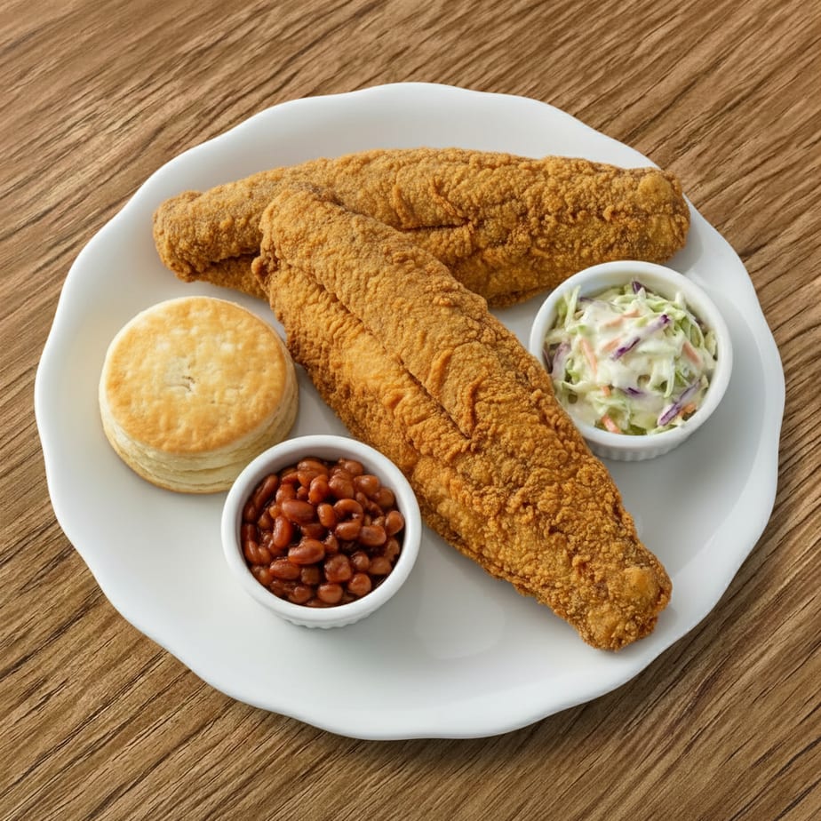 2 Piece Catfish Platter (BONE-IN).