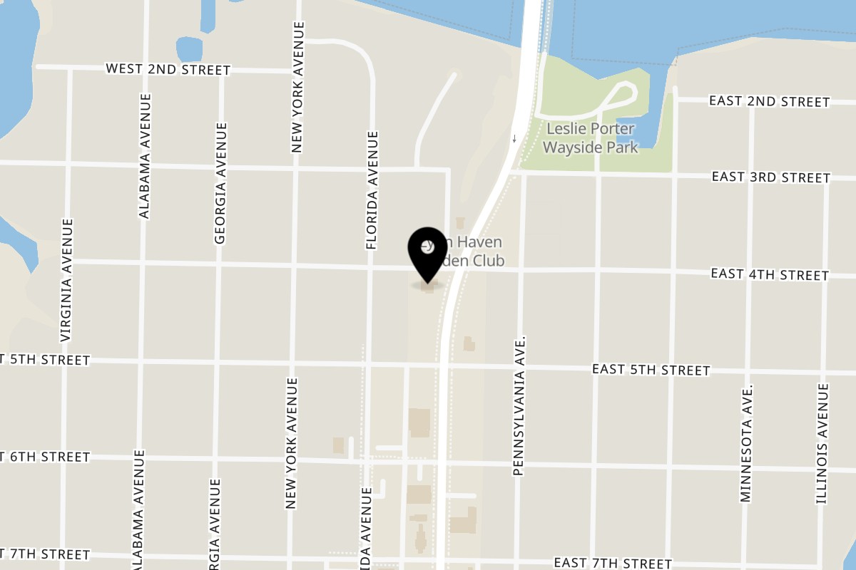 Map showing the location of PoFolks PoFolks – Lynn Haven, FL. on 400 Ohio Ave, Lynn Haven, FL 32444 in Lynn Haven